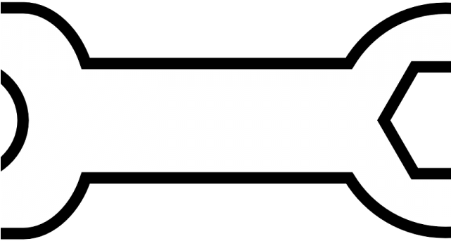 Wrench Clipart Wrench Bolt - Line Art (640x480)
