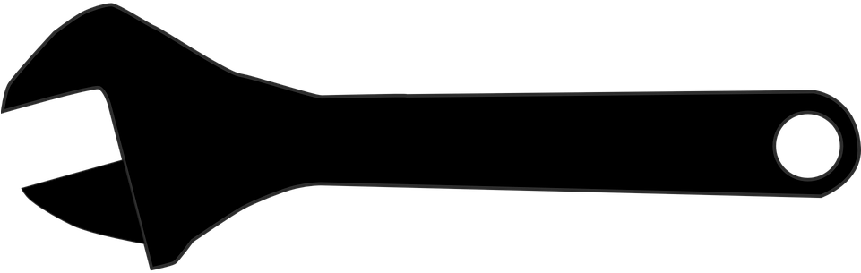 Silhouette Free Vector Graphic On Pixabay Spanner - Clip Art Wrench Transparent Background (960x480)