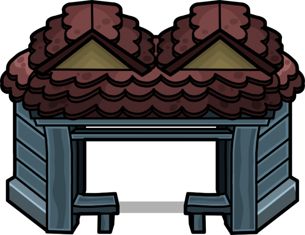 Haunted House Entrance Sprite - Roof (622x480)