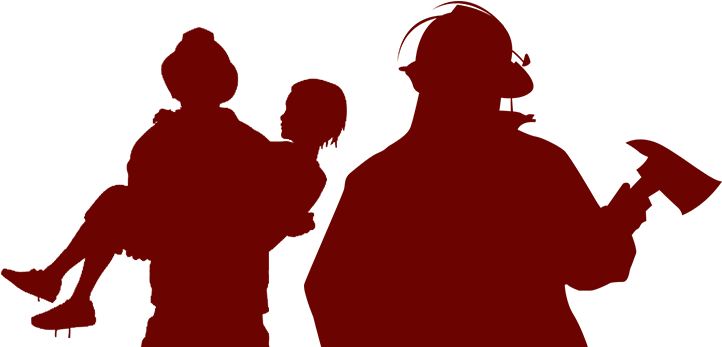 September 11 Clipart Transparent , Png Download - Firefighter Silhouette Police (722x347)