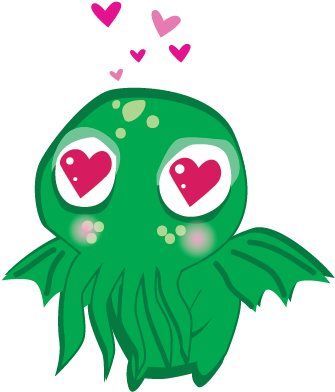 Clip Art Cthulu Cuties Emily Wayland - Clip Art Cthulu Cuties Emily Wayland (417x417)
