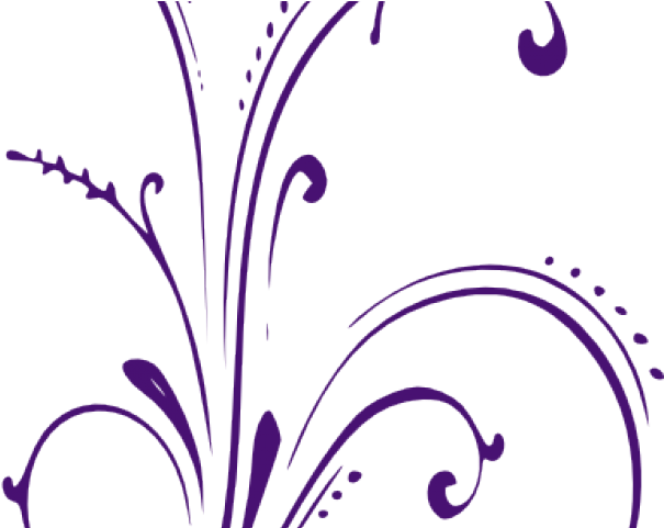 Mauve Clipart Scroll - Purple Wedding Clip Art (640x480)
