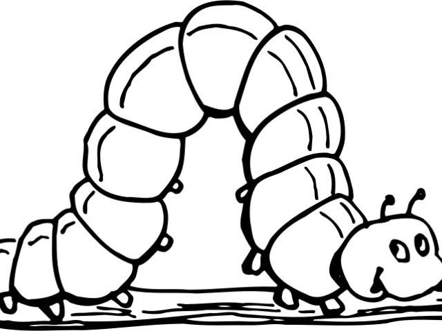Inchworm Clipart - Worm Clipart Black And White (640x480)