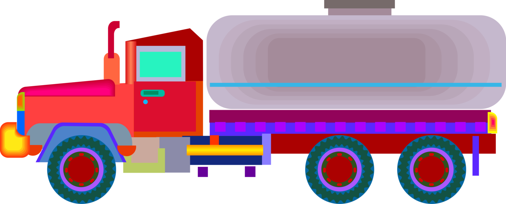 Diesel Truck Vector - Truck (1732x700)