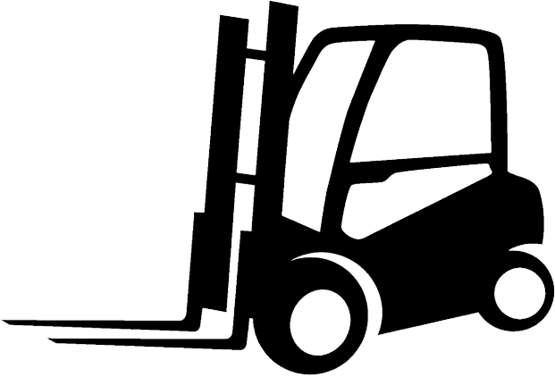 Lifted Truck Cliparts - Forklift Black And White (640x480)