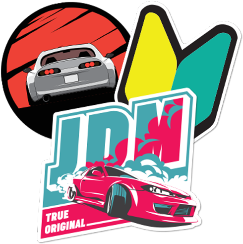 Jdm Car Stickers And Decals - Racing Logo Stickers (500x500)
