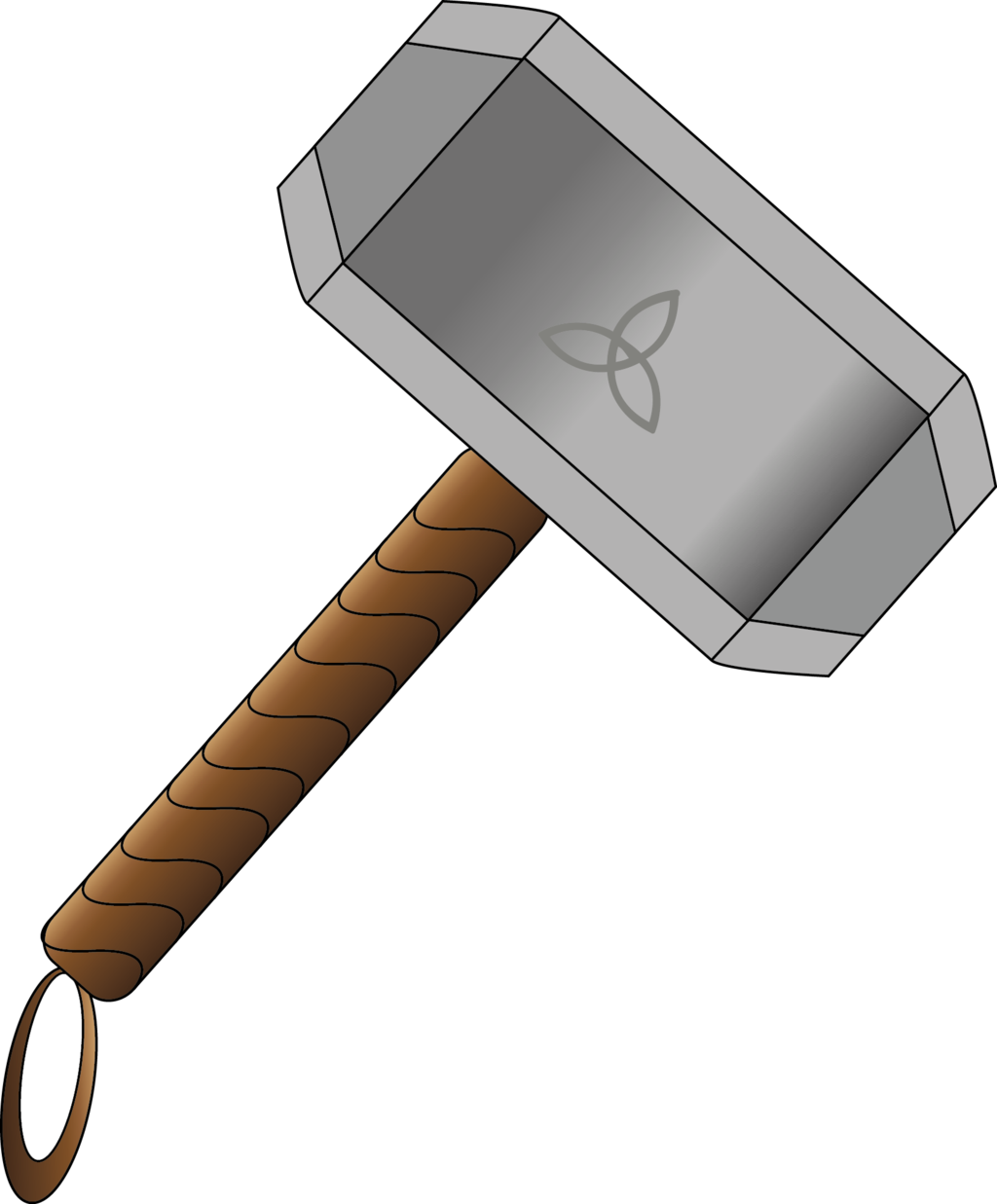 Mijolnir Rotated Only Final By Sam Scarhead - Thor Hammer Vector Png (1024x1237)