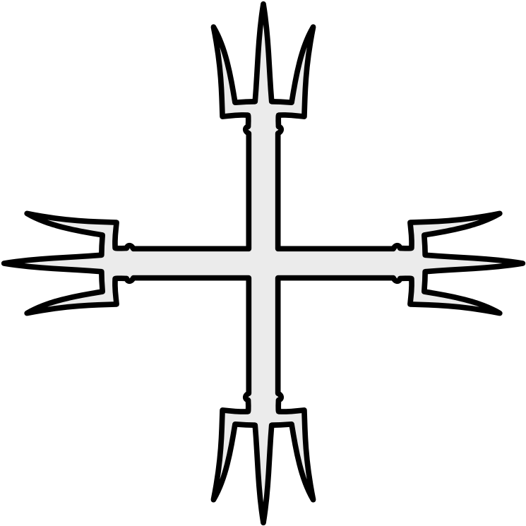 Coa Illustration Cross Trident - Nudo De Brujas Celta (768x768)