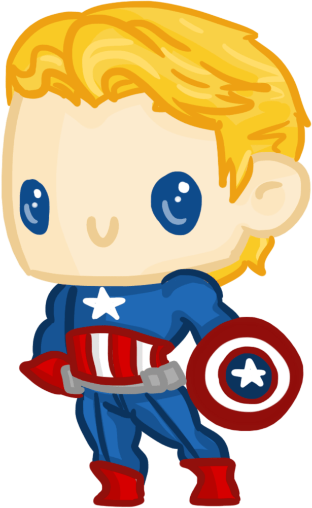 Chibi Captain America Cartoon - Captain America Drawing Chibi (1024x1024)