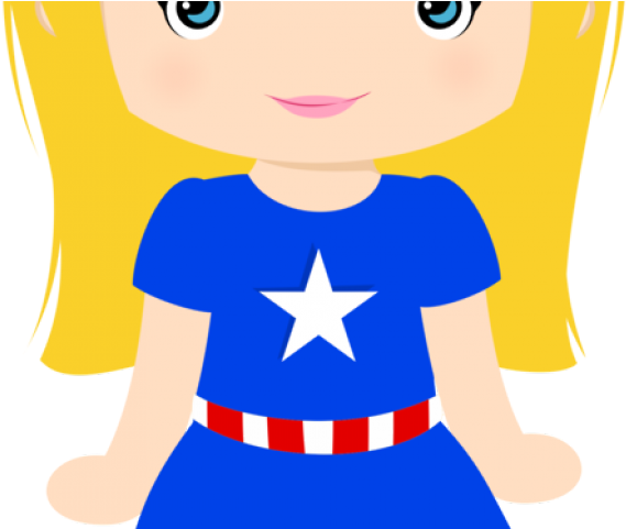 Captain America Clipart Clip Art - Cartoon Captain America Girl (640x480)