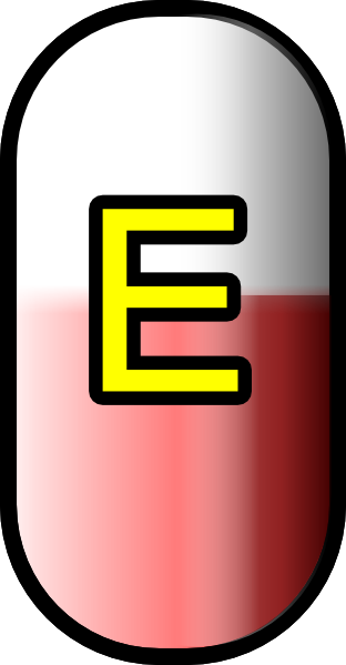 Yellow E Pill Clip Art - Yellow E Pill Clip Art (312x599)