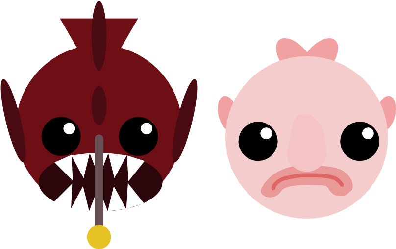Angler Fish And Blobfish , Png Download - Blobfish And Angler Fish (808x508)