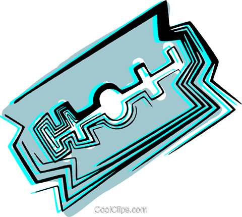 Razor Blade Royalty Free Vector Clip Art Illustration - Razor Blade Royalty Free Vector Clip Art Illustration (480x430)