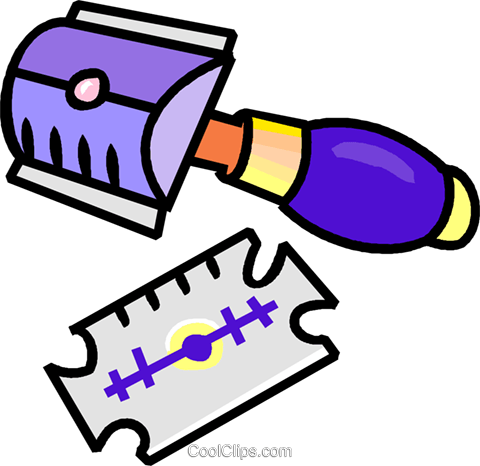 Razor With Blades Royalty Free Vector Clip Art Illustration - Razor With Blades Royalty Free Vector Clip Art Illustration (480x466)