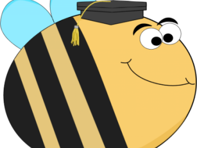 Bee Clipart Graduation - Bee Graduate Clip Art (640x480)