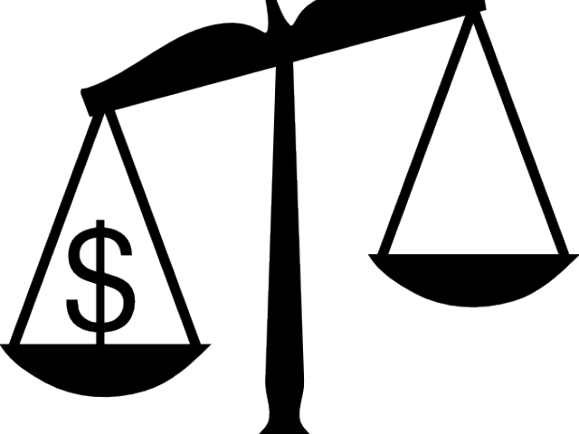 Scale Clipart Black And White - Scales Of Justice Clip Art (640x480)