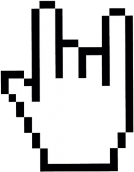 Rock Gesture Rokk - Mouse Pointer Png Gif - Full Size PNG Clipart ...