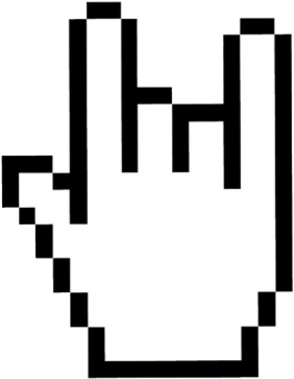 Rock Gesture Rokk - Mouse Pointer Png Gif (340x360)