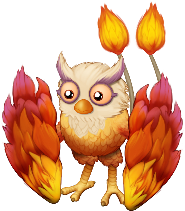 Glowl My Singing Monsters Wiki Fandom Powered Ⓒ - My Singing Monsters Dawn Of Fire Glowl (700x801)