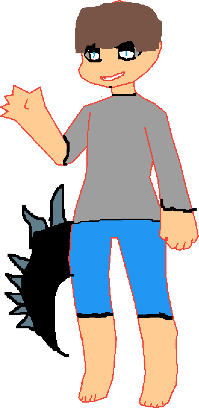 My Terrible Attempt At Human Godzilla - Cartoon (708x1400)