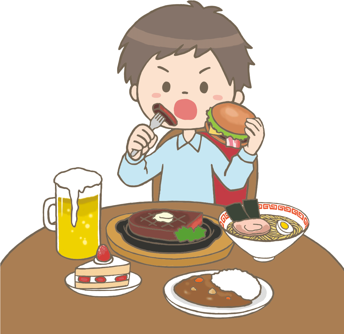 食べ てる イラスト フリー 素材 (1200x1200)