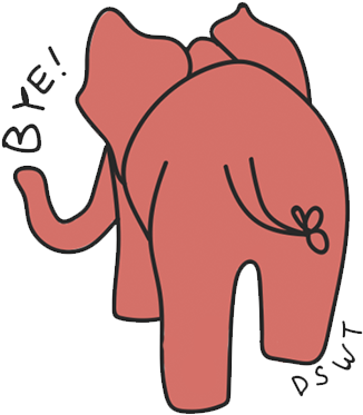 Dswt Baby Elephant Stickers Messages Sticker-3 - Dswt Baby Elephant Stickers Messages Sticker-3 (408x408)