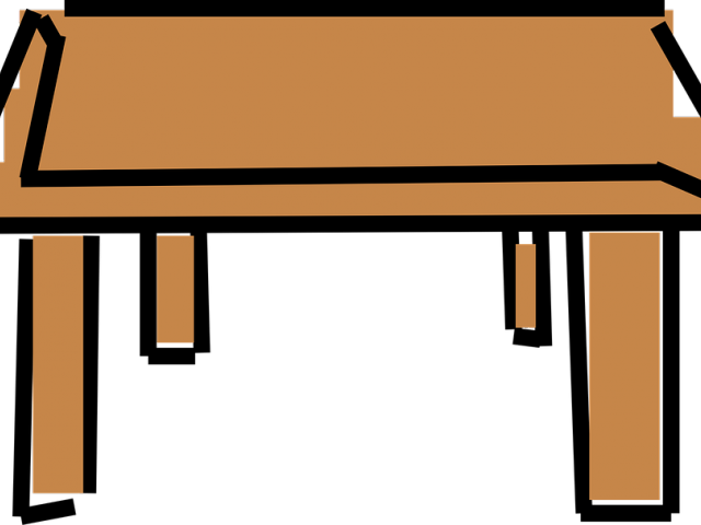 Desk Clipart Class - Under Preposition Of Place (640x480)