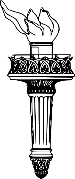 Drawn Statue Of Liberty Transparent - Statue Of Liberty Torch Clip Art (252x600)