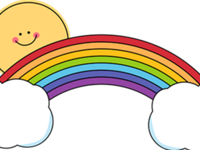 Drawn Rainbow Sun Clipart - Rainbow Clipart Transparent Background (640x480)