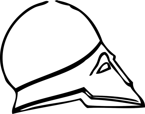 Vector Graphics - Greek Helm Of Hades (500x394)