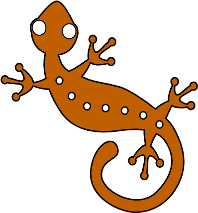 Clker Clipart - House Gecko Clip Art (410x427)