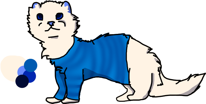 Bought A Blue Sweater With A Fuzzy Noodle In It - Cartoon (800x800)