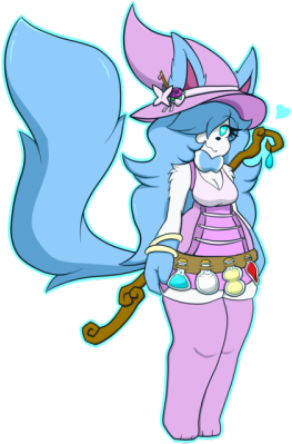 Hey For The Whole Month My Fursona's Now A Potion-making - Cartoon (400x400)