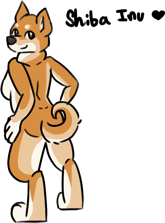 Shiba Inu - Cartoon (1087x840)