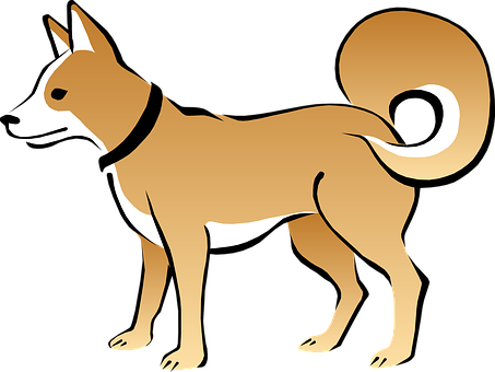 Dog, Brown, Pet, Animal, Tail, Eskimo - Dog Clip Art Png (453x340)
