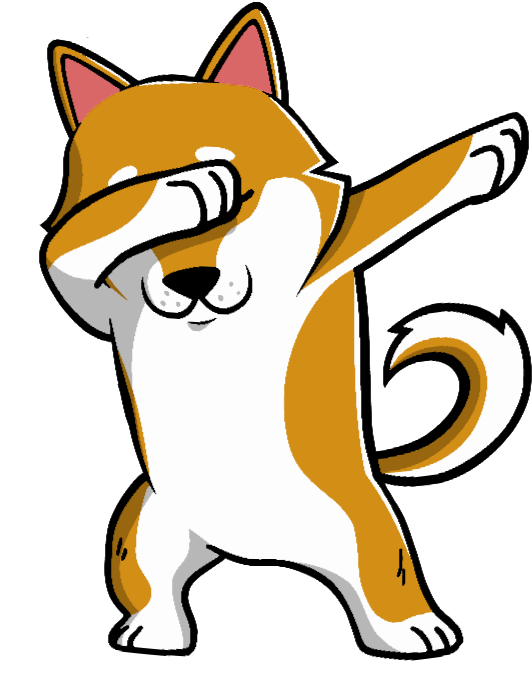 Shiba Inu Dabbing Color Changing Mug Funny Doge Meme - Dabbing Shiba Inu (532x682)