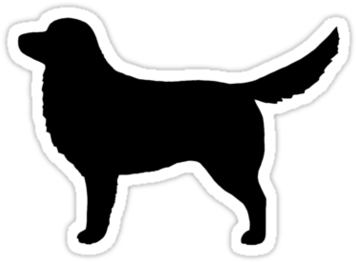 Nova Scotia Duck Tolling Retriever Silhouette Waterproof - Nova Scotia Duck Tolling Retriever Silhouette (375x360)