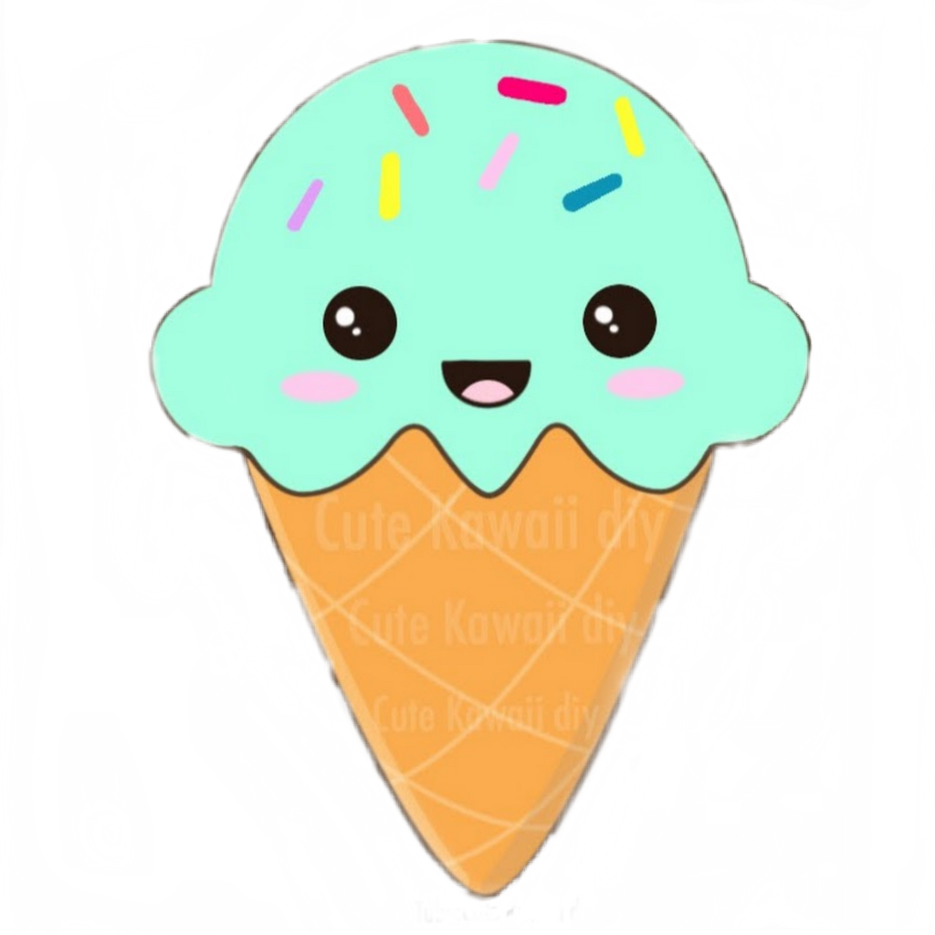 Helado🍨🍧🍦 Sticker - Cute Drawings Ice Cream (1024x1024)