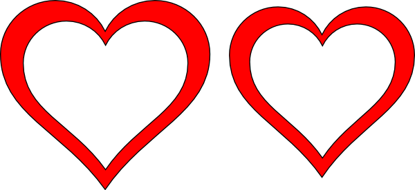 2 Hearts Together Png (600x276)