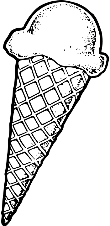 Vintage Ice Cream Cone Clipart (360x720)