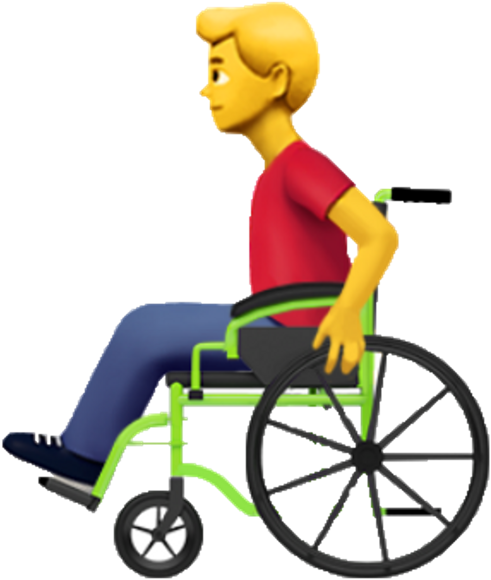 Emoji Sticker - Girl In Wheelchair Emoji (1024x1245)