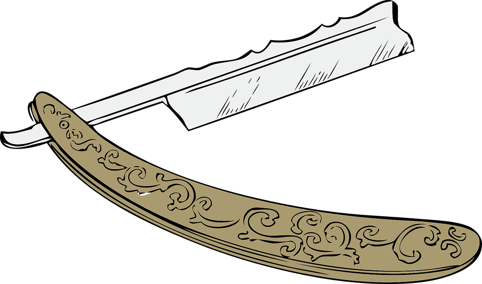 Old - Straight Razor Clipart (960x566)