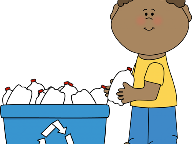 Recycling Boy Cliparts - Plastic Bottle Cartoon Png (640x480)