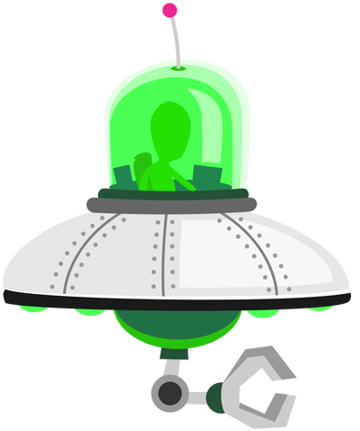 Ufo Clipart Alien Inside - Illustration (512x512)