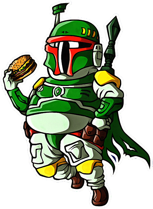 Bleed Area May Not Be Visible - Fat Boba Fett (534x700)