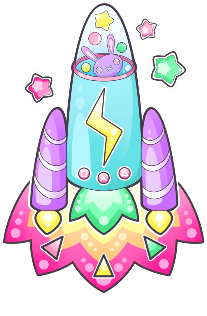 Image Result For Kawaii Boba - Kawaii Cute Rocket Ship (726x1099)