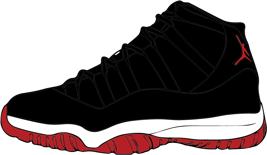 Collection Of Free Sneaker Vector Jordan - Running Shoe (1001x609)