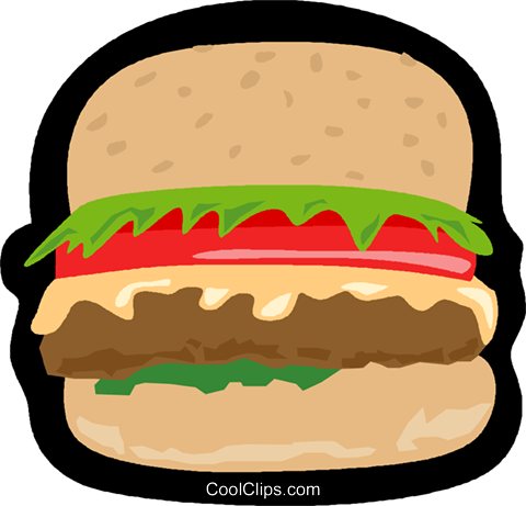Fast Food, Hamburger, Burger Royalty Free Vector Clip - No Junk Food Gif (480x461)