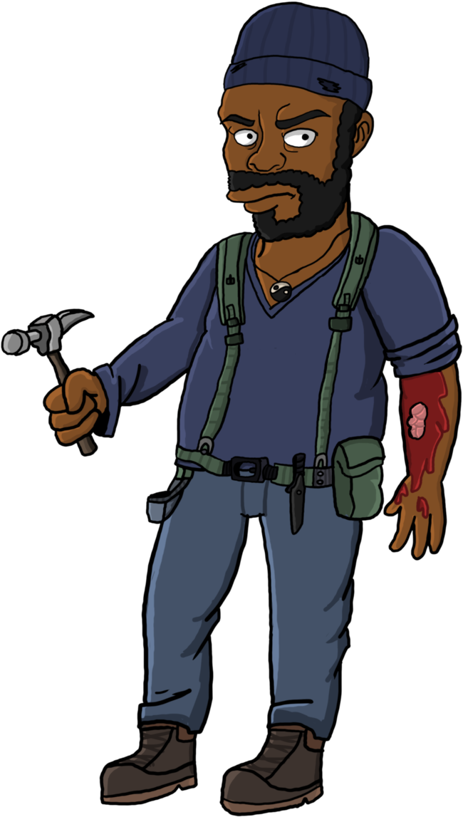 Tyreese Simpson By Thewalkerprieton On Deviantart Walking - Walking Dead Simpsons Characters (681x1173)