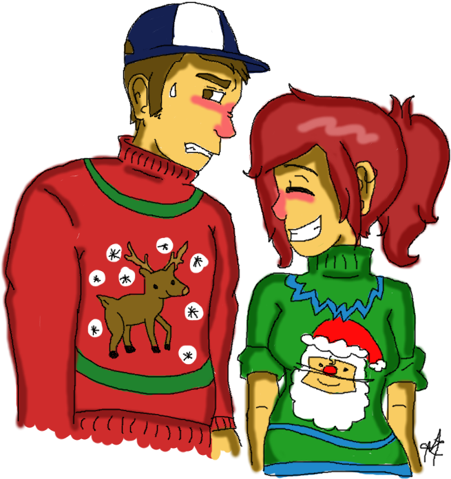 A Walking Dead Christmas By Angelsrainfire - Cartoon (720x960)